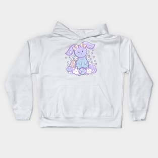 Bunny And Flowers Kids Hoodie